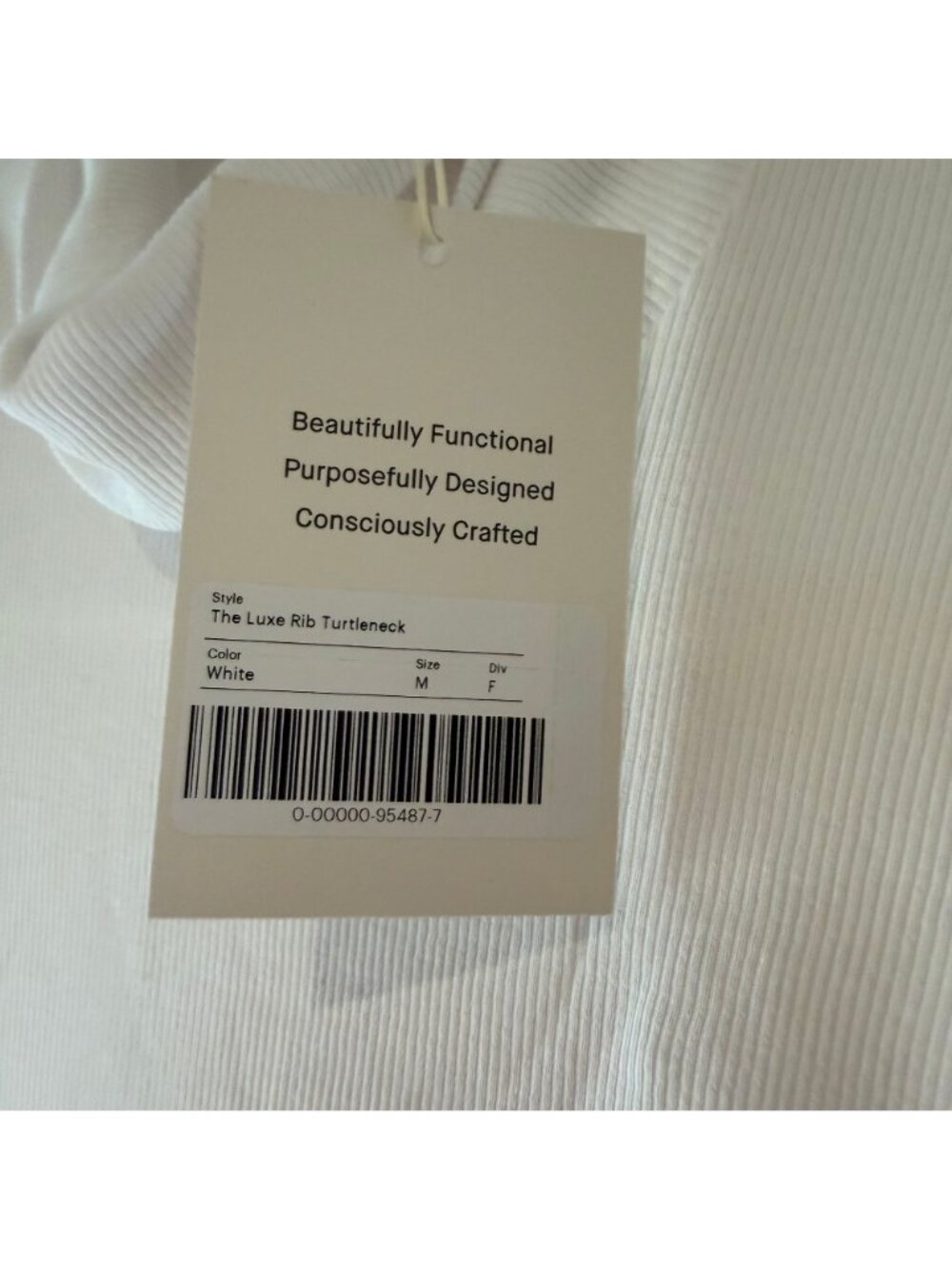 Everlane The Luxe Rib Turtleneck Women's Size Medium in White New With Tags! - Picture 4 of 6